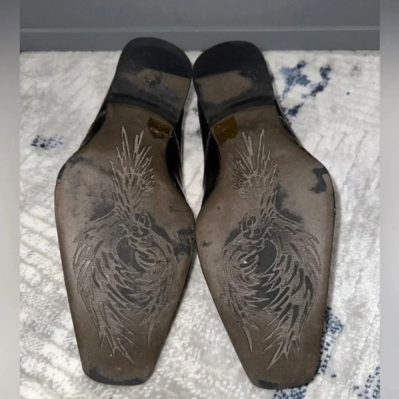 Robert Wayne "Armor" Brown Suede Cross design Leather Loafers. Mens Size 10 - Picture 15 of 16